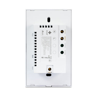 Double Socket with USB-A+USB-C 16A 2.5D Glass 