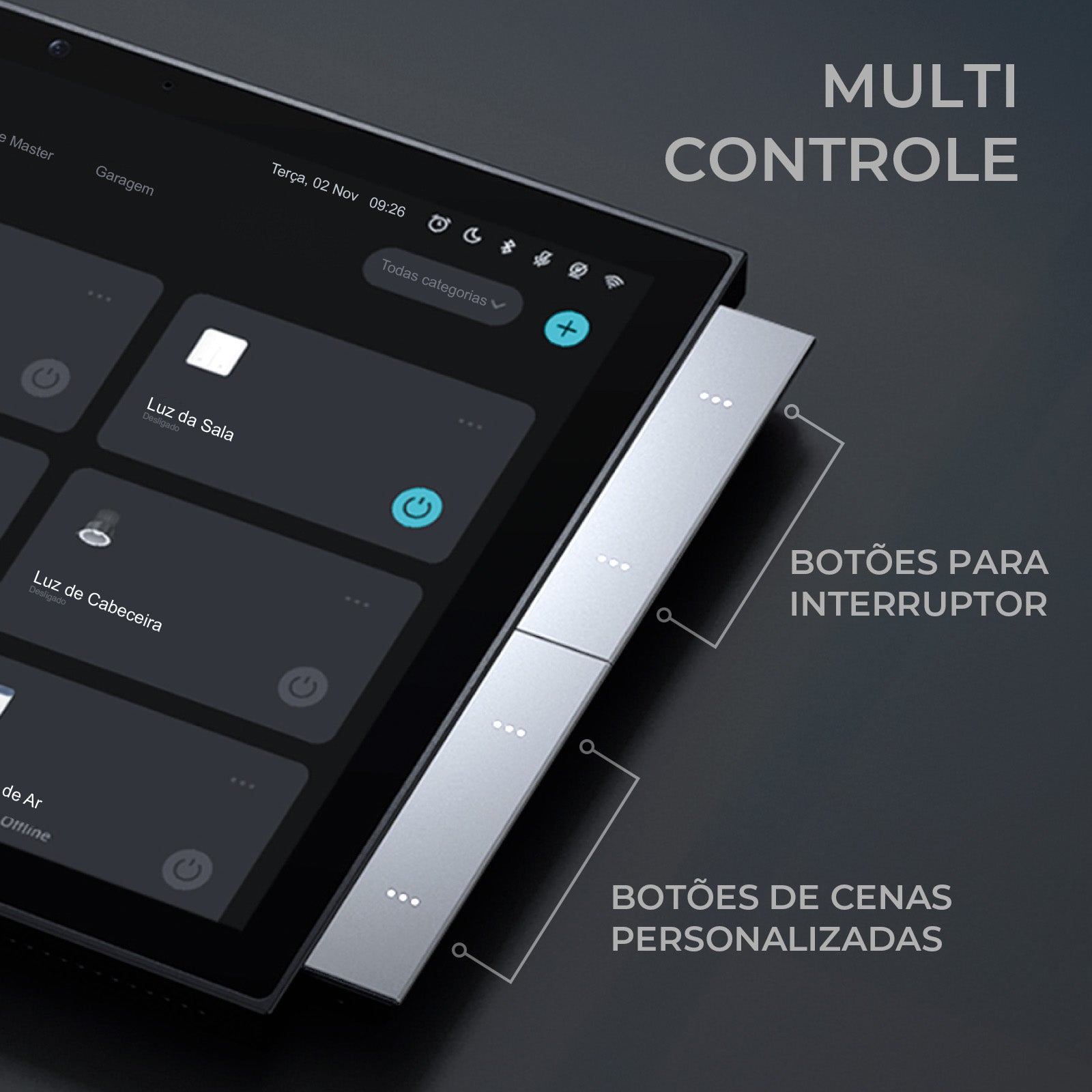 Painel Central Inteligente Wifi Zigbee  Tuya Smart Life Alexa EKAZA