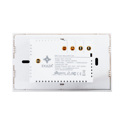 Interruptor Wifi Soft Touch Série Vênus 1 Botão com Tomada 4x2