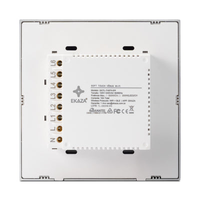 Interruptor Inteligente 4x4 Soft Touch Série Vênus Wifi 6 Botões