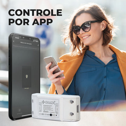 Interruptor Mini Relé Módulo Inteligente On/Off Wifi 10a