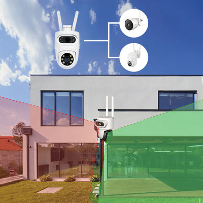 T3169 Dual 2K Cloud Dome Outdoor Security Camera 