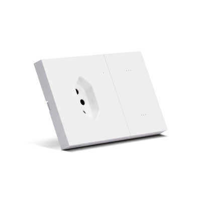 Interruptor Inteligente Com Tomada Mercúrio Lite Zigbee