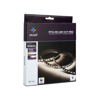 EKAZA Fita CCT 120 LED/m  Branco Quente / Frio 5 Metros