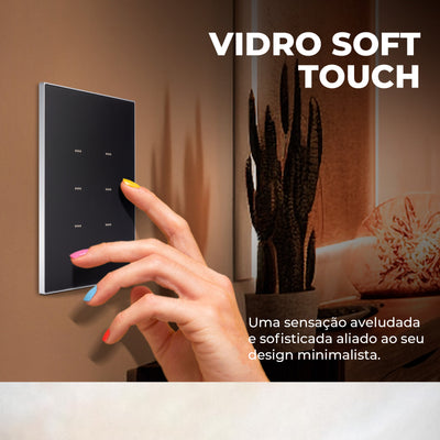 Interruptor Inteligente 4x4 Soft Touch Série Vênus Wifi 6 Botões