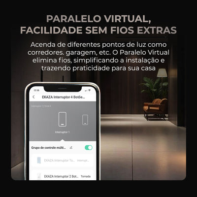 Interruptor 4x4 Com Tomada Mercúrio Lite Zigbee