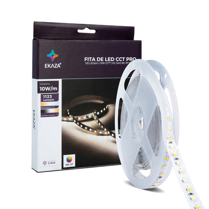 EKAZA Fita CCT 120 LED/m  Branco Quente / Frio 5 Metros