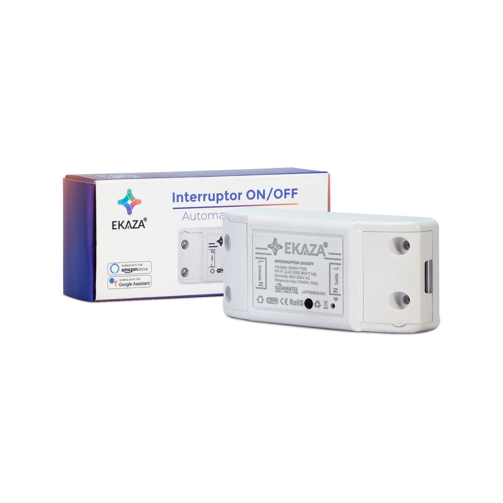 Interruptor Mini Relé Módulo Inteligente On/Off Wifi 10a