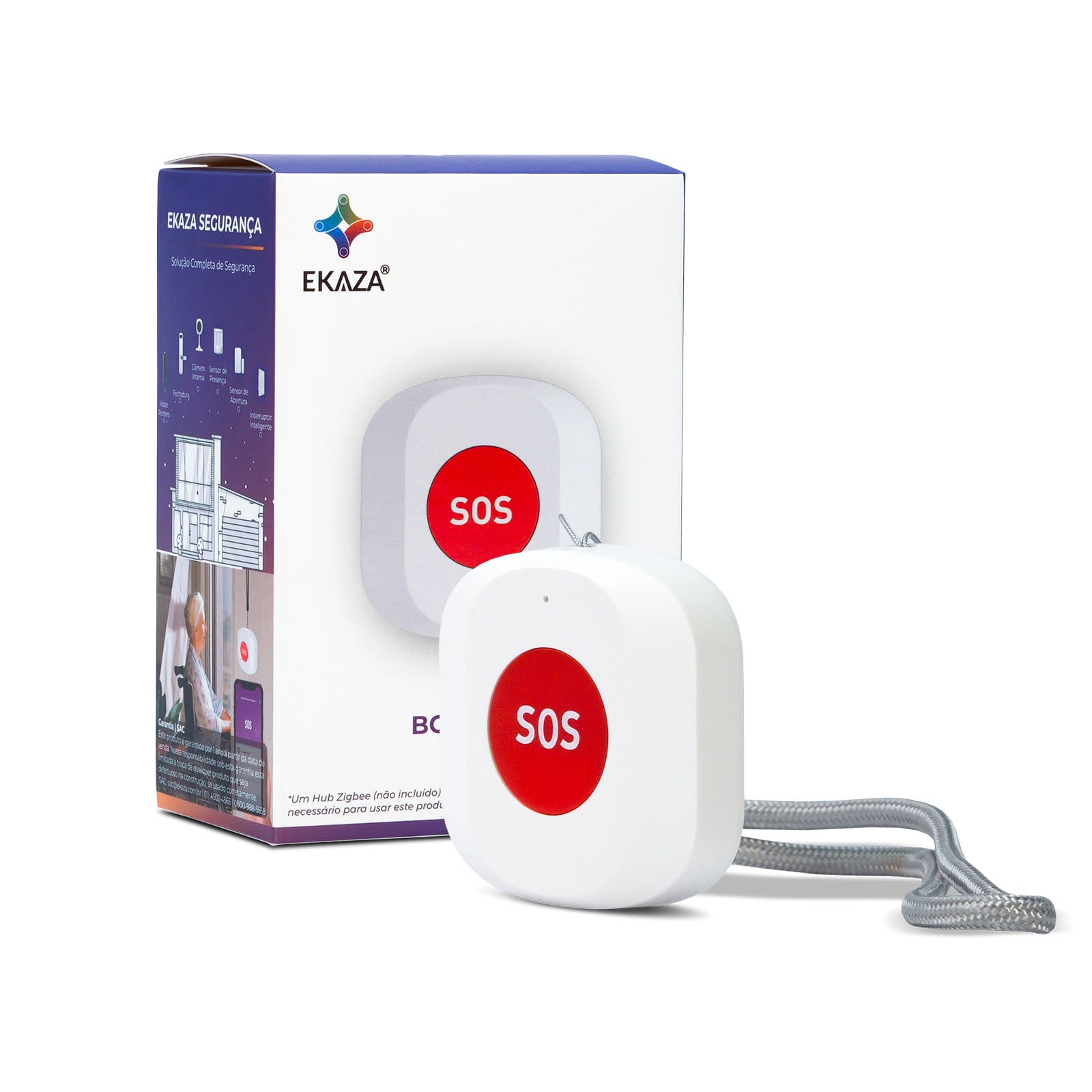 Botão SOS Inteligente Zigbee Com Cordão