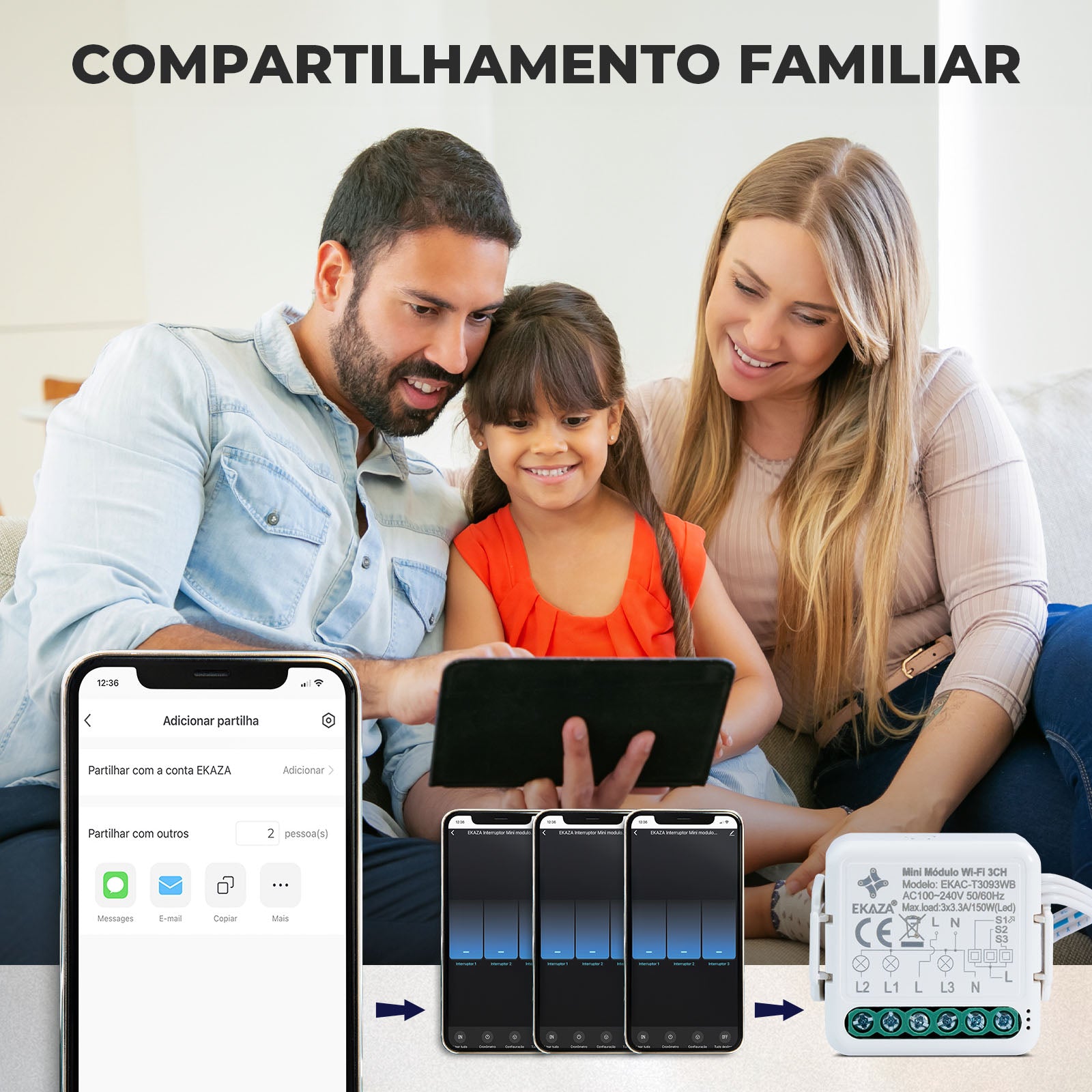 Paralero Wifi 3ch Mini Smart Relay Module Switch