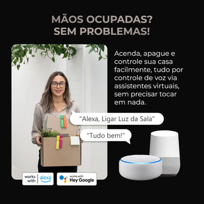 Interruptor 4x4 Com Tomada Mercúrio Lite Zigbee