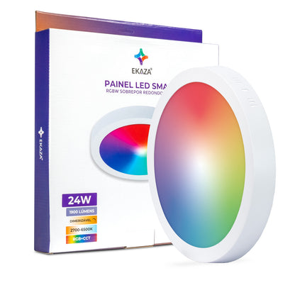Painel de LED plafon Inteligente RGBW 24W