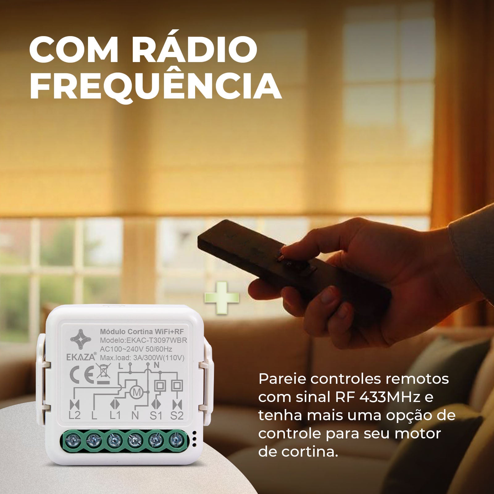 Mini Módulo De Cortina Inteligente Wifi + Rf