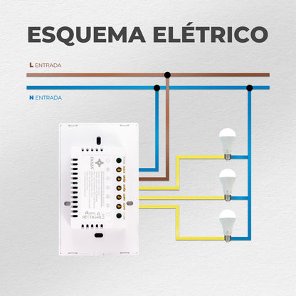 Interruptor Inteligente Série Touch 2.5d Zigbee 2 Botões