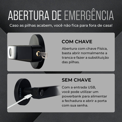 Fechadura Digital Biométrica Inteligente Atria Bluetooth com Senha e App
