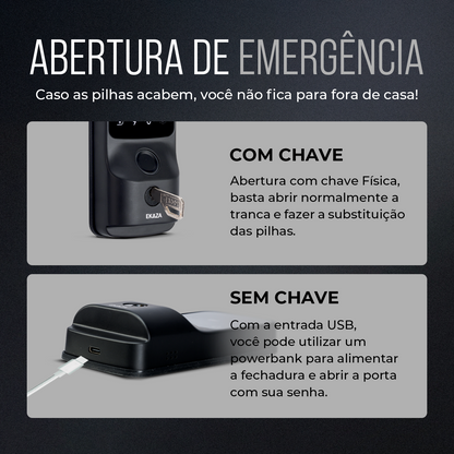 Fechadura Digital Sobrepor Biometrica Alloy