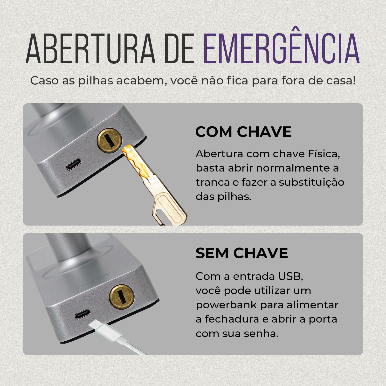 Fechadura Digital Inteligente Senha Cartão Alumínio Cor Prateada