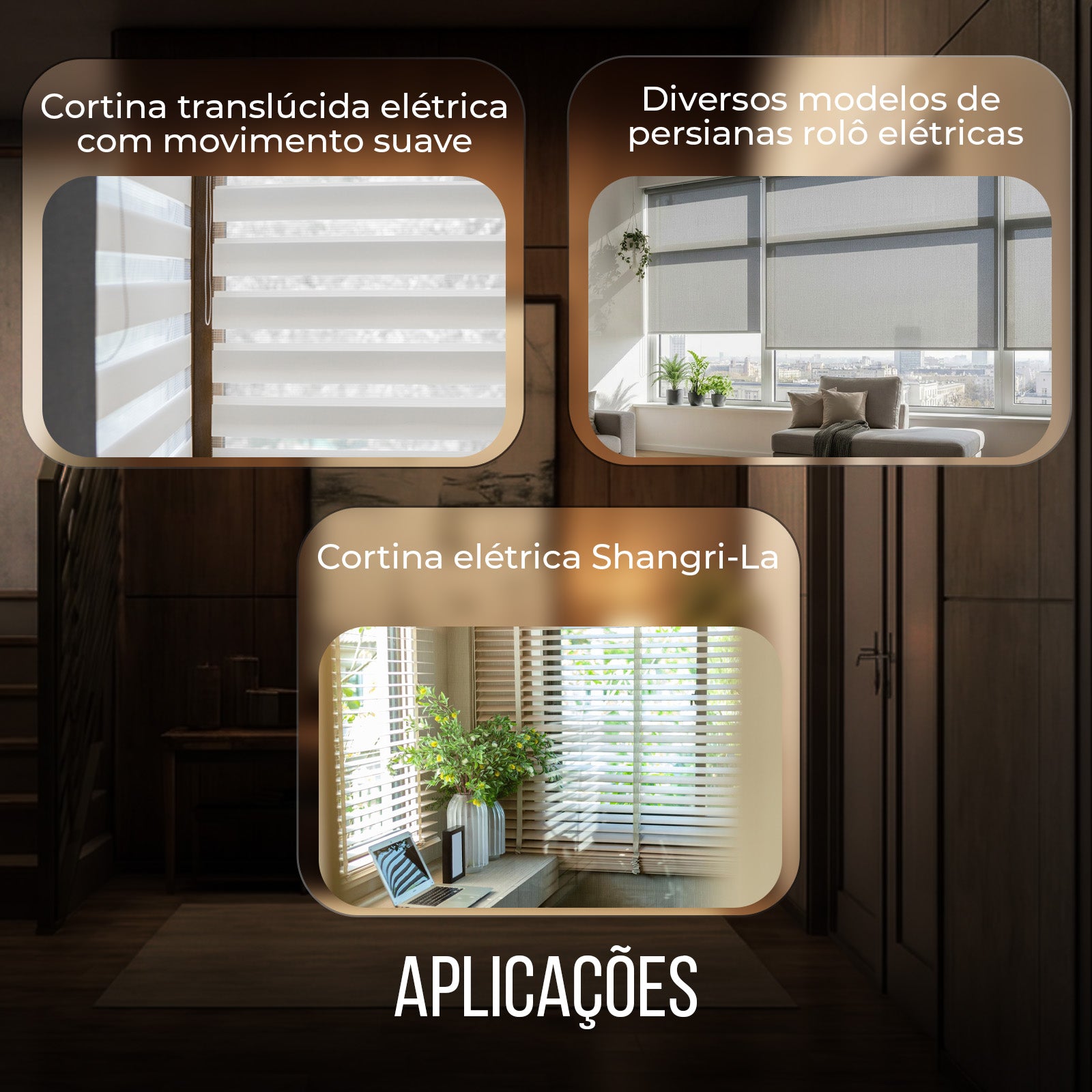 Motor Inteligente para Cortina Rolô Persiana Zigbee 3.0 1.3Nm Controle por App Alexa Google Home Silencioso