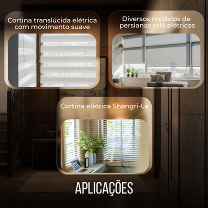 Motor Inteligente para Cortina Rolô Persiana Zigbee 3.0 1.3Nm Controle por App Alexa Google Home Silencioso
