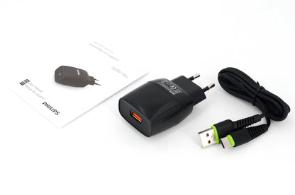Philips Kit Carregador Qc3.0 Super Rápido+cabo Micro USB