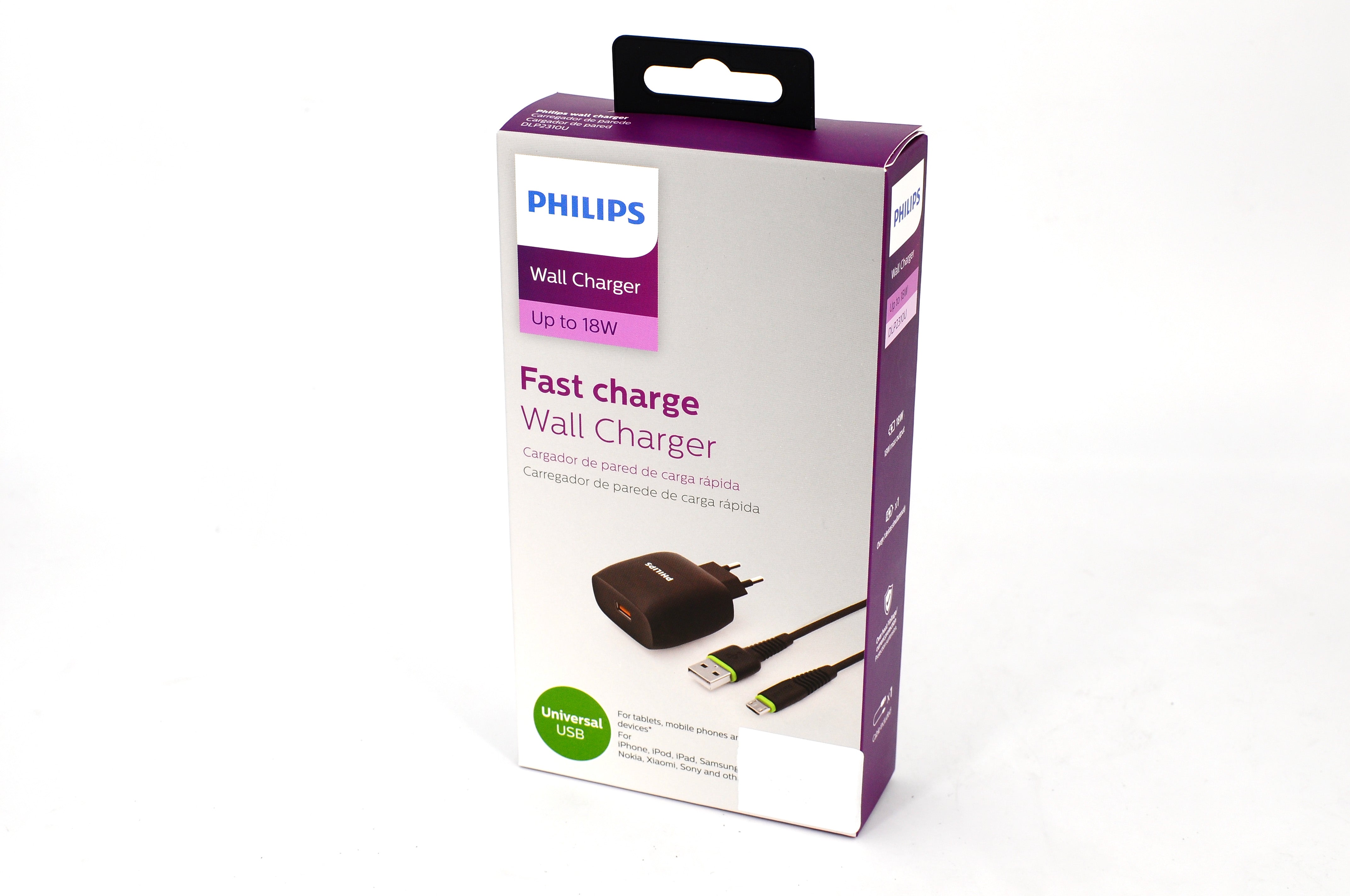 Philips Kit Carregador Qc3.0 Super Rápido+cabo Micro USB