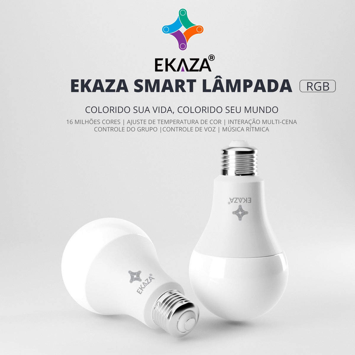 Lâmpada Inteligente RgbW 9W+3W Ekaza