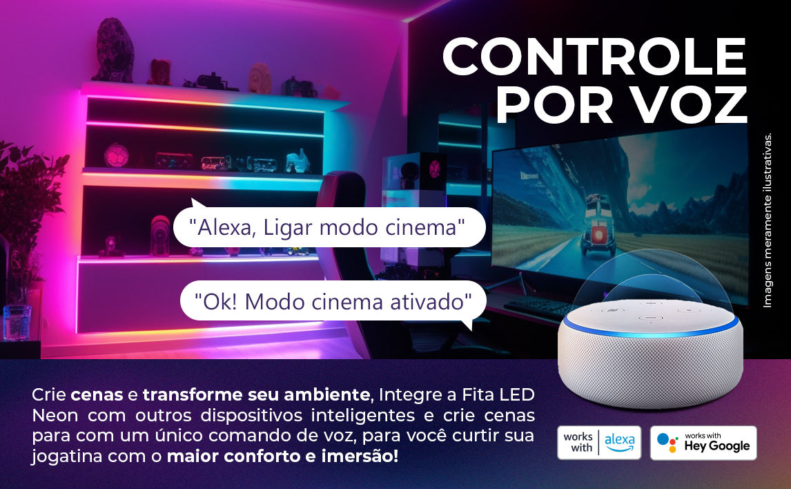 Ekaza Fita Led Neon Rgb-ic Inteligente Wifi 5m Alexa Google Rgb Wifi