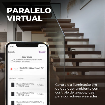 Interruptor Mini Módulo Relé Inteligente ONOFF Paralelo Zigbee 16A