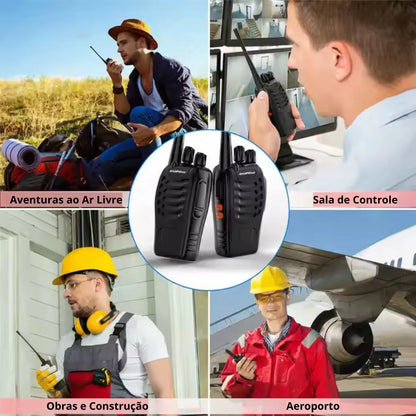 Walk Talk Baofeng 777s Kit 2 Radio Comunicador 16 Canais Preto 400 Mhz X 470 Mhz