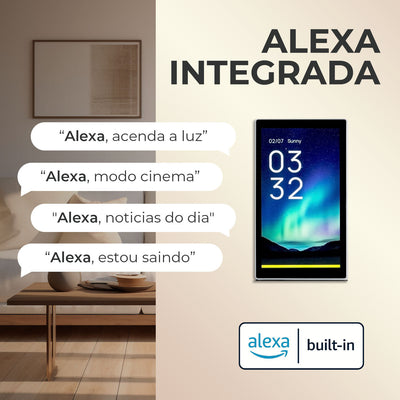 Painel Central Inteligente Minipad Automação Com Alexa Ekaza 10 A 127v