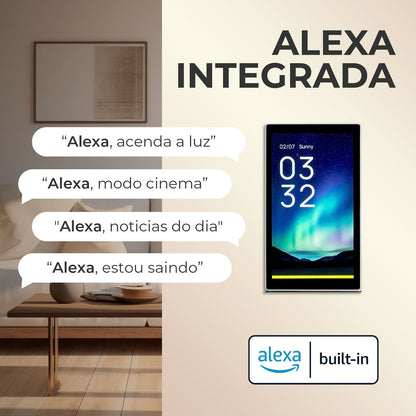 Painel Central Inteligente Minipad Automação Com Alexa Ekaza 10 A 127v