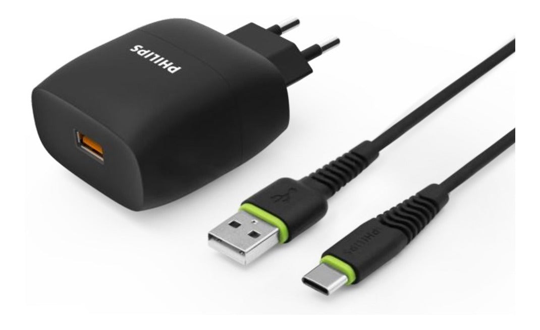 Philips Kit Carregador Qc3.0 Super Rápido+cabo USB-C
