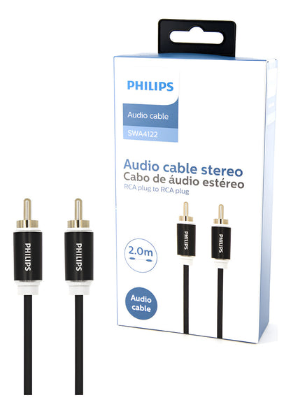Philips Cabo Áudio Blindado Rca/rca Aluminio Pvc 2m
