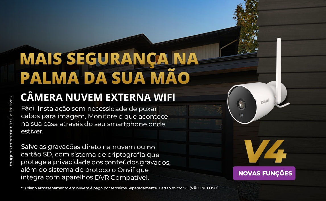 Câmera De Segurança Externa Nuvem 2K T2233