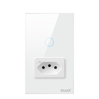 EKAZA Switch with Socket 20A Touch 2.5D 1 Button WIFI