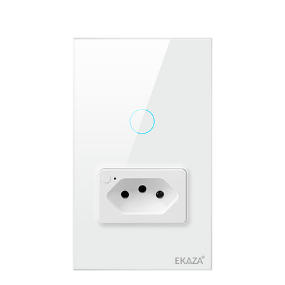 EKAZA Switch with Socket 20A Touch 2.5D 1 Button WIFI