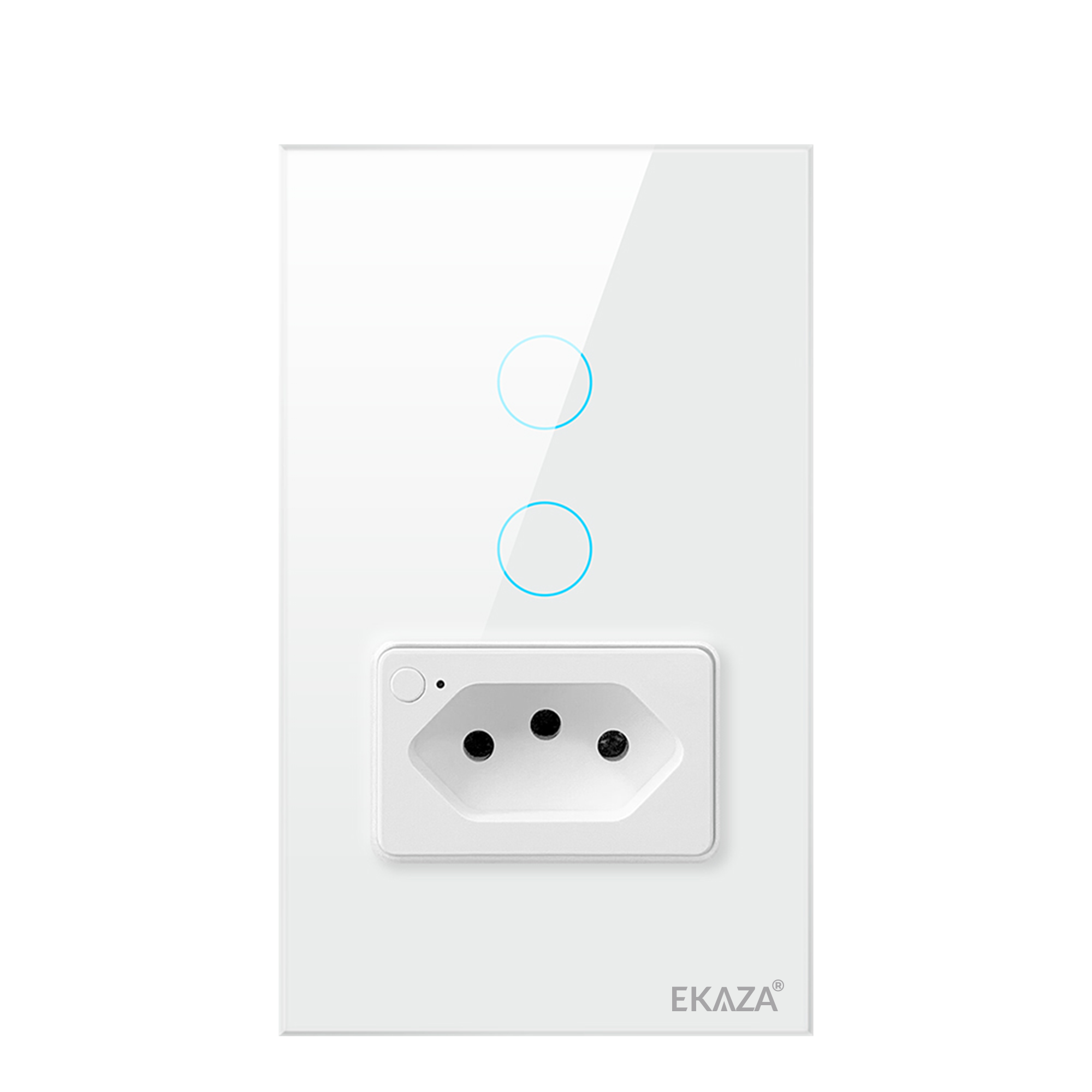EKAZA Switch with Socket 20A Touch 2.5D 2 Buttons WIFI