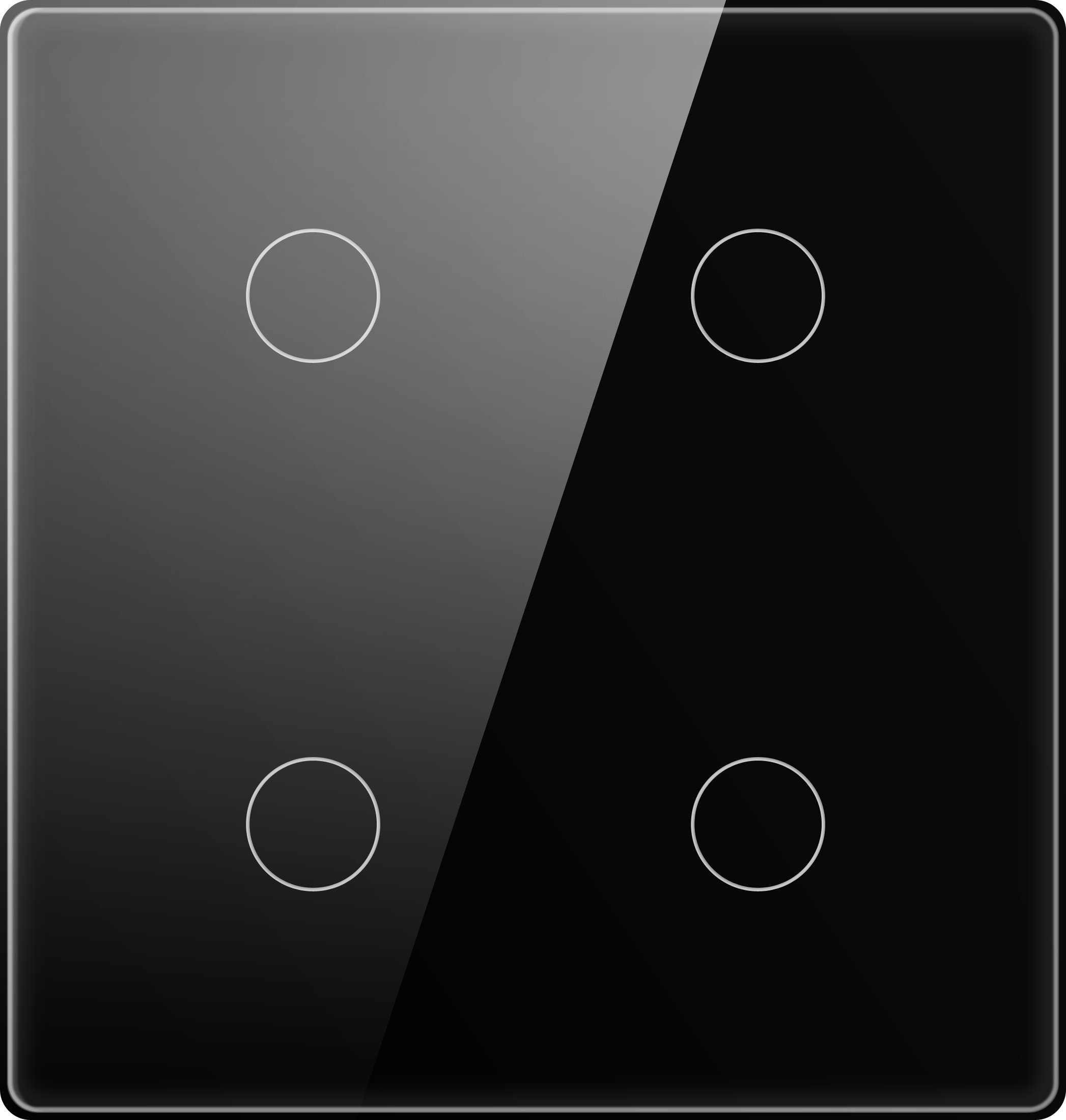 Smart Switch 4x4 Glass Touch 2.5d