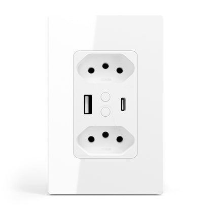Alexa and Google Smart Double Socket with USB Black - Ekaza