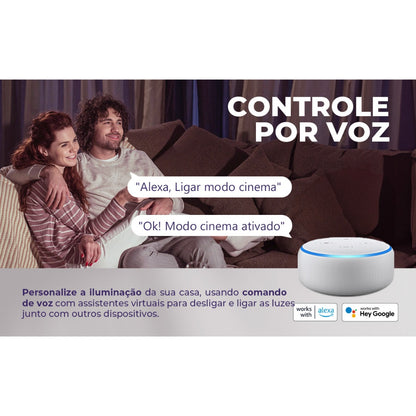 Interruptor Inteligente Wifi série Touch 2.5d 1 Botão