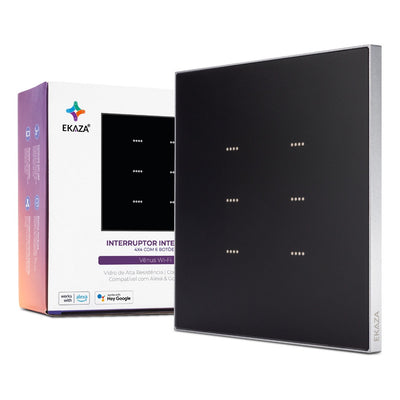 Interruptor Inteligente 4x4 Soft Touch Série Vênus Wifi 6 Botões