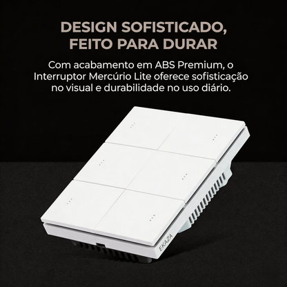 Interruptor Mercúrio Lite Zigbee 4x4 6 Botões