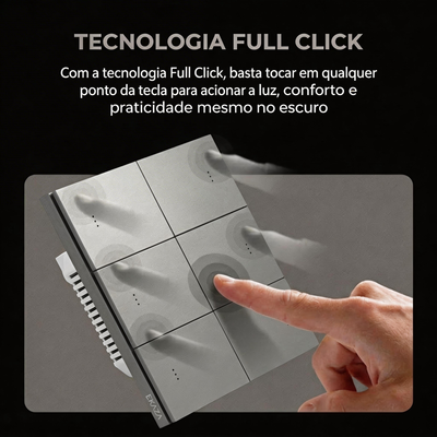 Interruptor Mercúrio Lite Zigbee 4x4 6 Botões