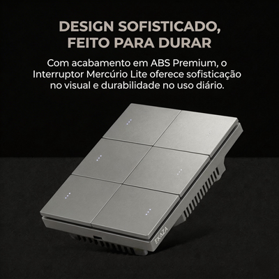 Interruptor Mercúrio Lite Zigbee 4x4 6 Botões