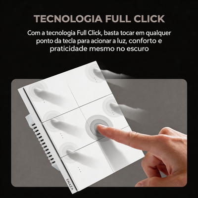 Interruptor Mercúrio Lite Zigbee 4x4 6 Botões