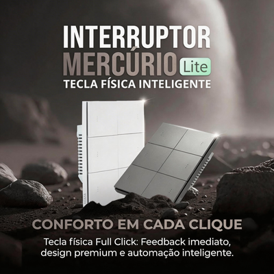 Interruptor Mercúrio Lite Zigbee 4x4 6 Botões