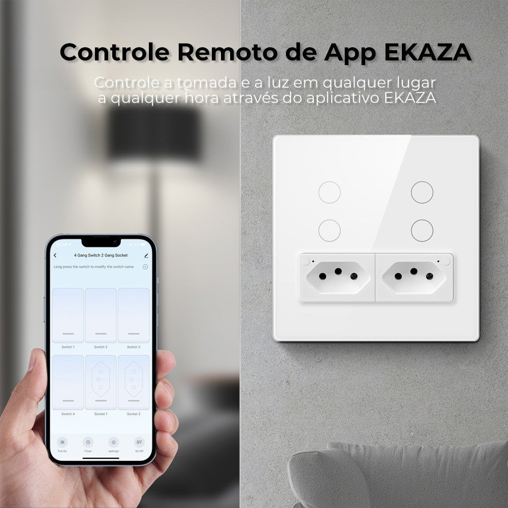 Smart Switch with 2 4x4 WiFi Sockets