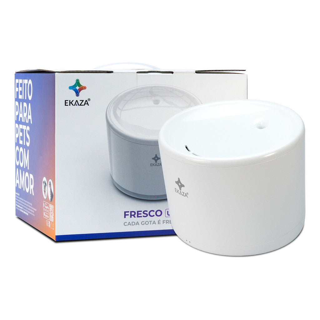 Bebedouro Uv Fonte 2l Gato Cão Pet C/filtro Smart Wifi EKAZA