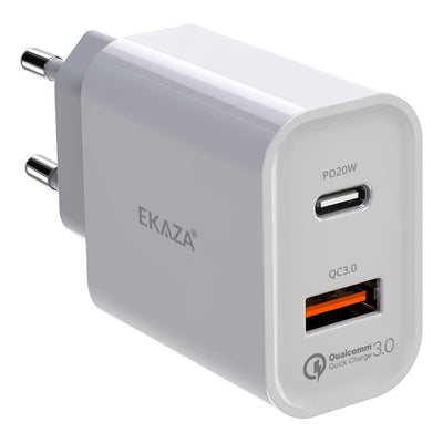20W USB-C Turbo Fast Charger for iPhone Android - Ekaza